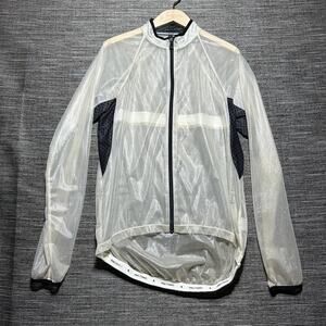 Pactimo Cycling Jacket Men's XL Beige Translucent Clear Lightweight Full Zip